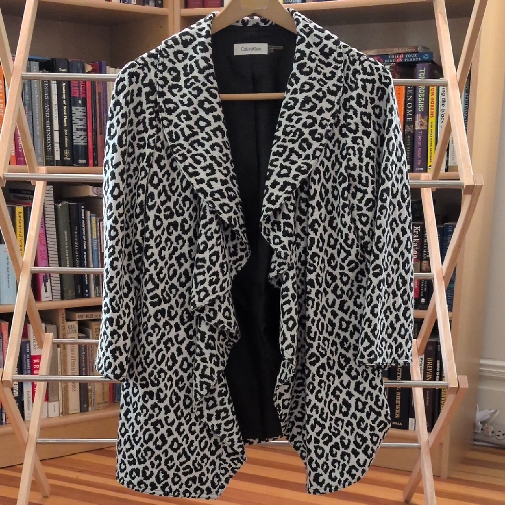 Leopard Print Sweater Jacket